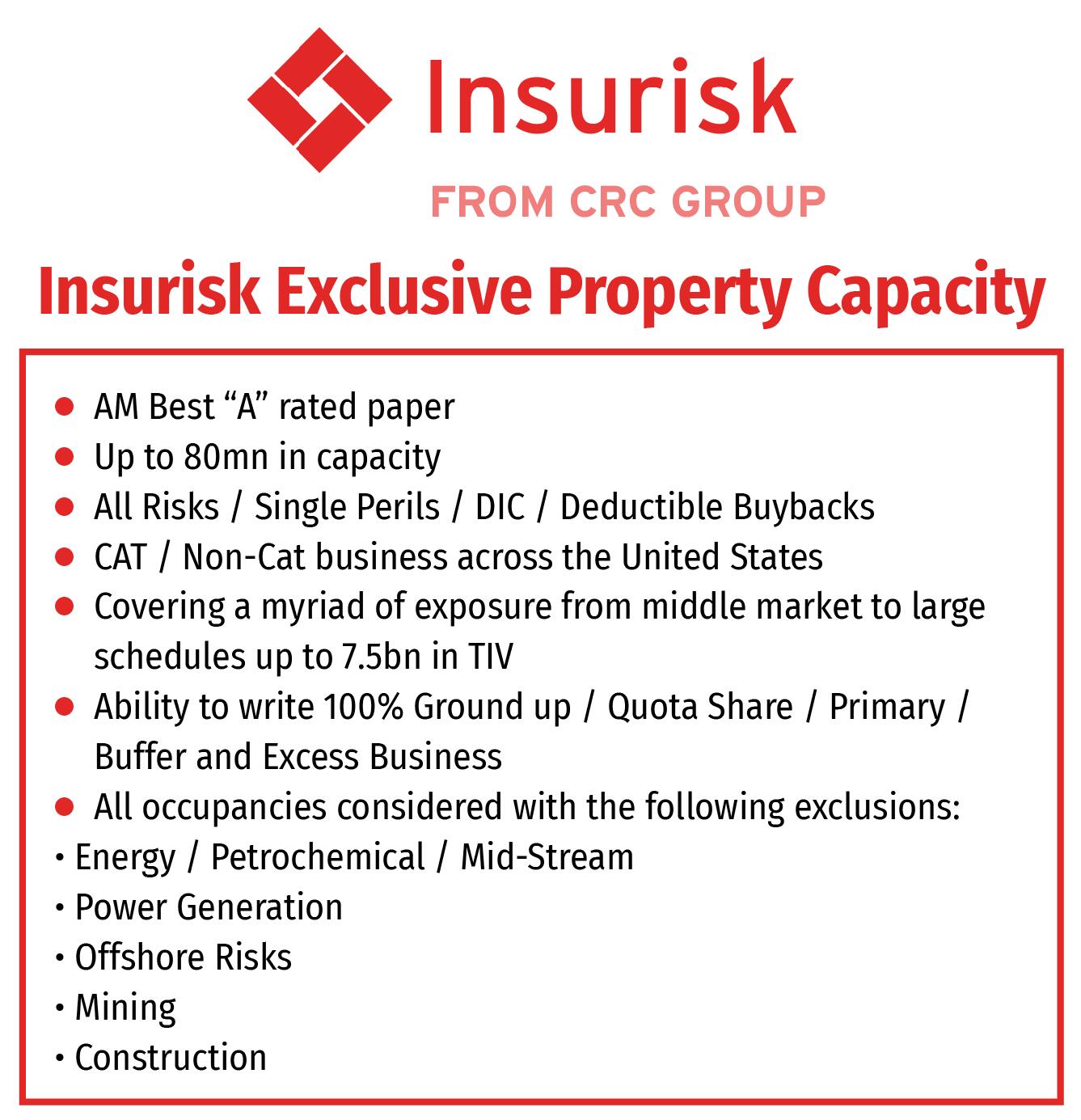 Insurisk Exclusive Property Capacity