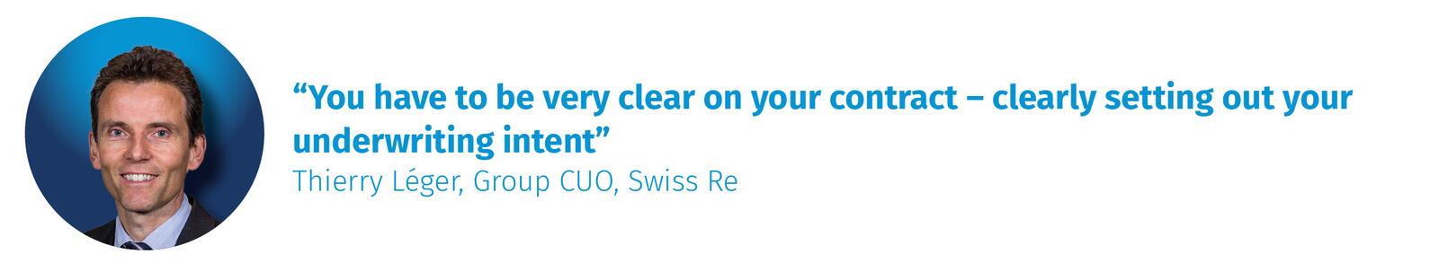 Thierry Léger, Group CUO, Swiss Re