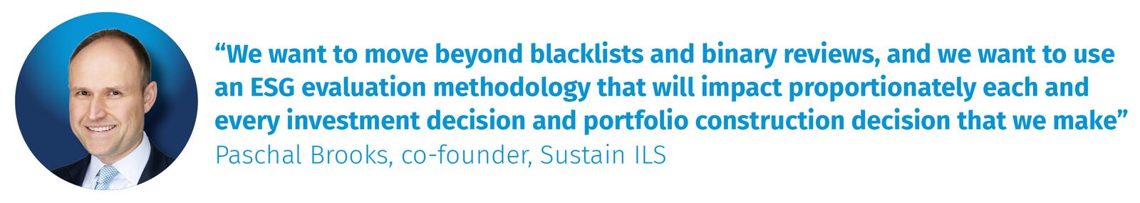Paschal Brooks, co-founder, Sustain ILS
