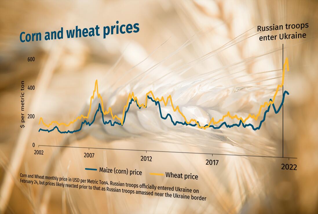 Corn and wheat prices