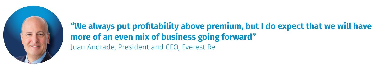 Juan Andrade, President and CEO, Everest Re