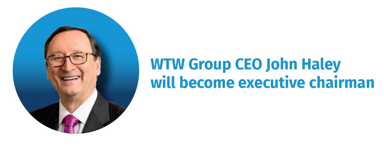 WTW Group CEO John Haley will become executive chairman 