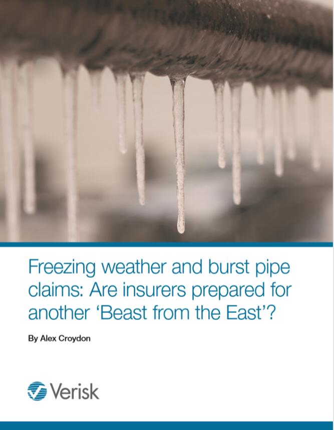 Freezing weather and burst pipe claims