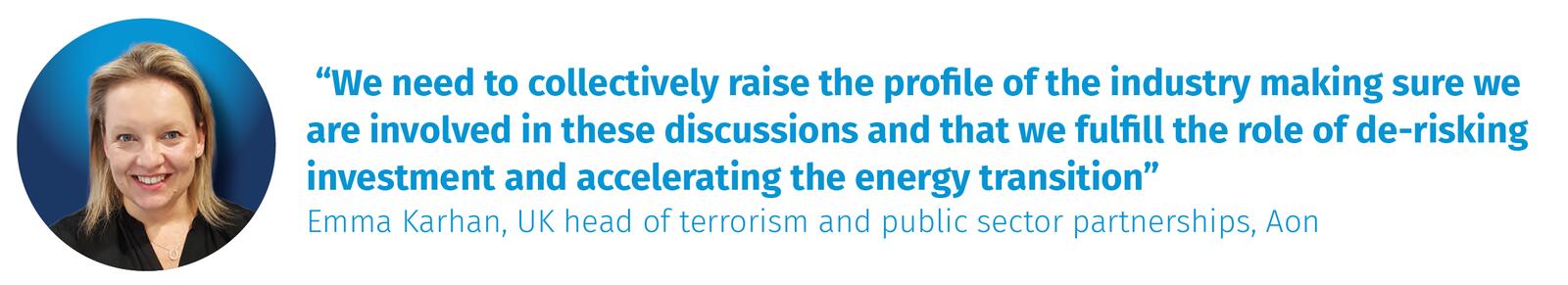 Emma Karhan, UK head of terrorism and public sector partnerships, Aon 2